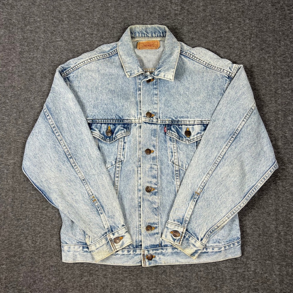Vintage 90s Levi's Denim Trucker Jacket Medium Type 3 70507 0219 Acid Wash USA - Picture 1 of 9